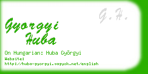 gyorgyi huba business card